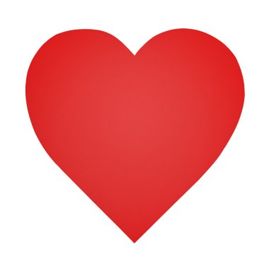 kağıt üzerinde beyaz izole kalp şeklinde