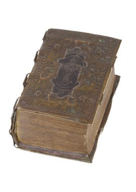 Beyazda izole edilmiş eski kitap