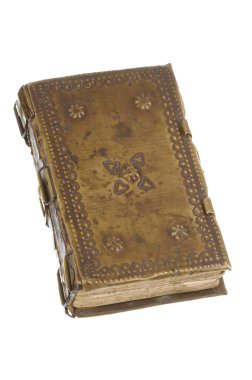 Beyazda izole edilmiş eski kitap