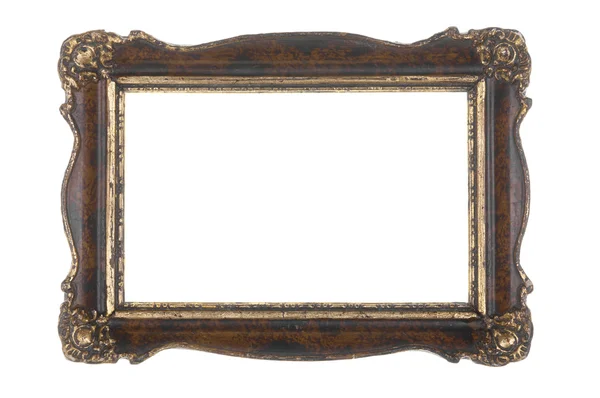 Old picture frame isolated on white — Stock Photo, Image