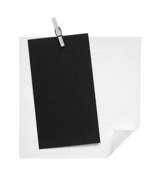 Notas de papel isoladas em branco — Fotografia de Stock