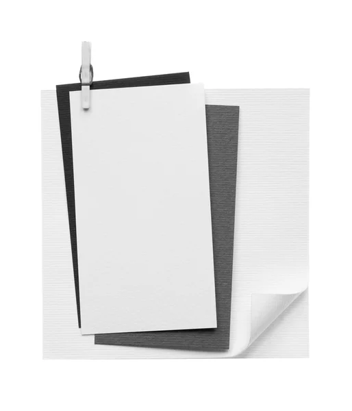 Na białym tle notatki papieru — Zdjęcie stockowe