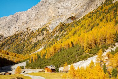 Bormio (IT), Val Zebru 'nun sonbahar manzarası