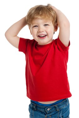 Cute Boy Laughing clipart