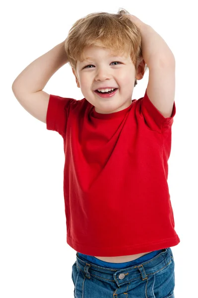 Menino bonito rindo — Fotografia de Stock