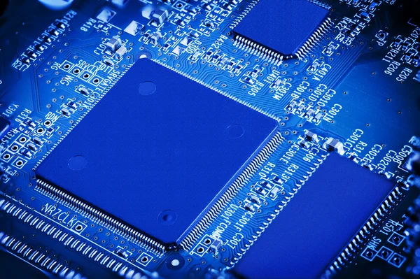 Μπλε μικροτσίπ ηλεκτρονικών — Φωτογραφία Αρχείου