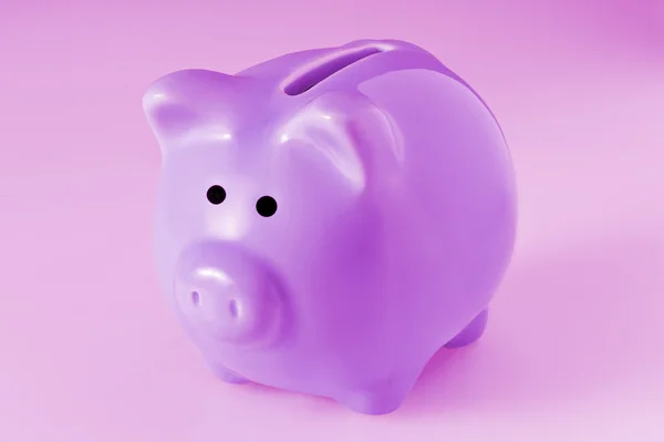 Pink Ceramic Piggy Bank — Stock Photo, Image