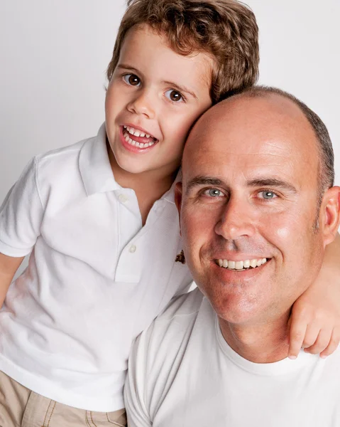 Lycklig far och son. — Stockfoto