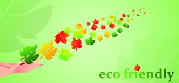 Autumn eco friendly — Stock Vector