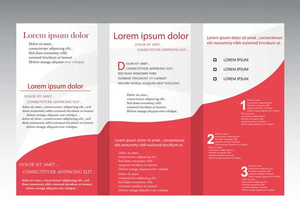 Folleto rojo — Vector de stock