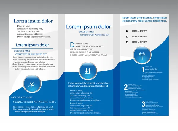 Conception de brochure Tri fold — Image vectorielle