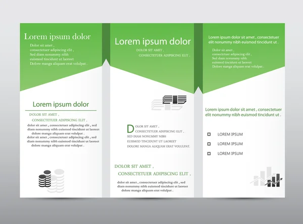 Folleto Tri Fold — Vector de stock