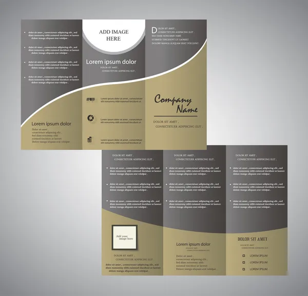 Brochure d'entreprise brune abstraite — Image vectorielle