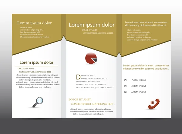 Resumen Business tri fold Folleto — Vector de stock