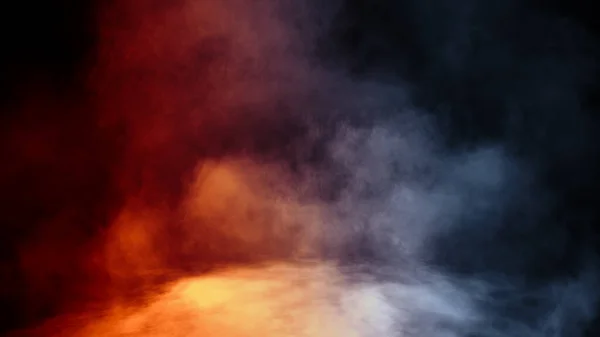 Efecto Niebla Niebla Sobre Fondo Negro Aislado Textura Humo Azul —  Fotos de Stock