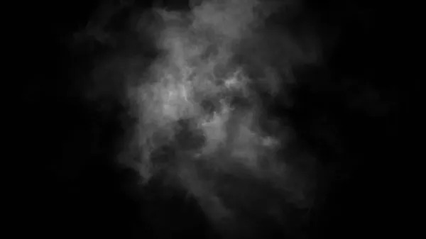隔離された黒い背景に霧と霧の効果 煙の質感 — ストック写真