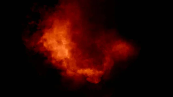 Efekt Mgły Mgły Odizolowanym Czarnym Tle Tekstura Dymu Ognistego — Zdjęcie stockowe