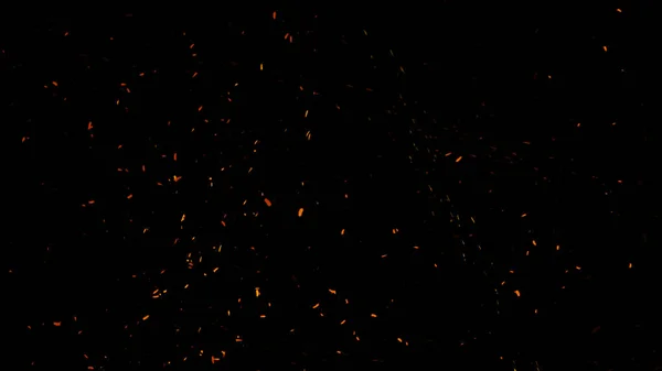 Ateş Parçacık Dokusunu Alevlendirir Zole Edilmiş Siyah Arkaplanda Yanık Izi — Stok fotoğraf