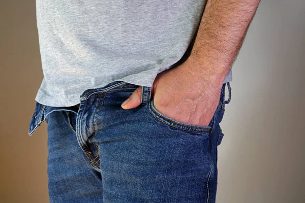 jeans of a man with a pocket