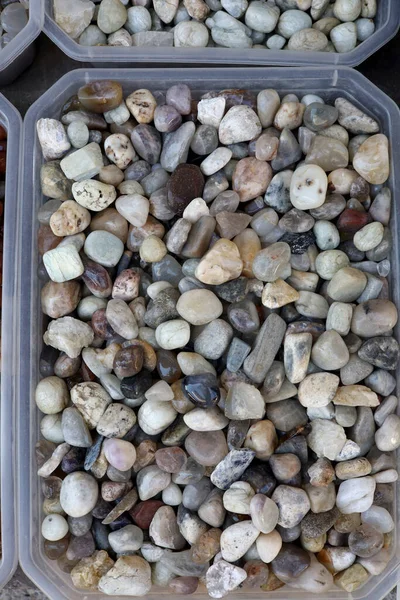 background of semi-precious stones and pebbles