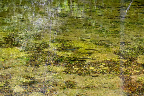 Lumière Soleil Brillante Réfléchissant Eau Claire Donne Une Apparence Texturée — Photo