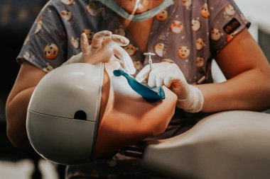 Diş hekimliği fakültesi öğrencileri için örnek insan başkanlarıyla diş tedavisi eğitimi