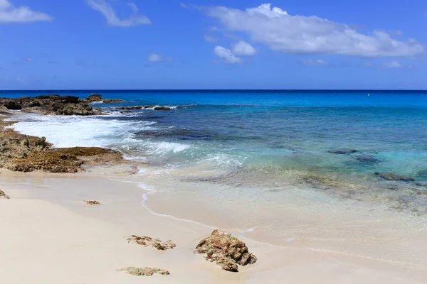 Frente Mar Arenas Doradas Olas Isla Maarten — Foto de Stock