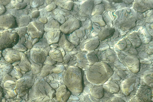 View Underwater Pebbles Sea Pebble Background — Foto de Stock