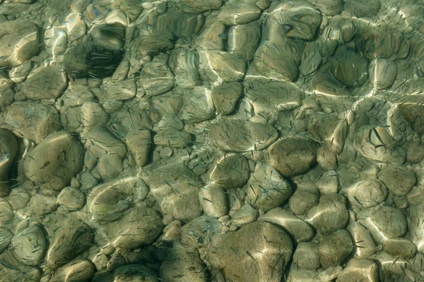 View Underwater Pebbles Sea Pebble Background — Foto de Stock