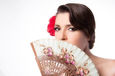 güzel esmer Endülüs kızla fan