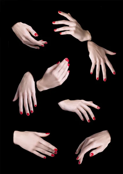 Οκτώ χέρια γυναίκα απομονωμένη — Φωτογραφία Αρχείου