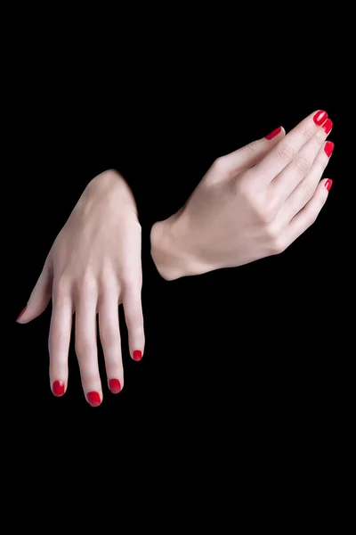 Elegante donna mani isolate — Foto Stock