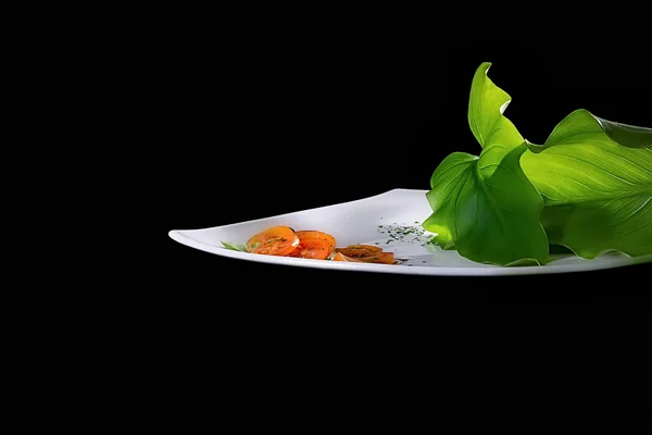 Cherry Tomatoes Salad. Creative Cuisine — Stock Photo, Image