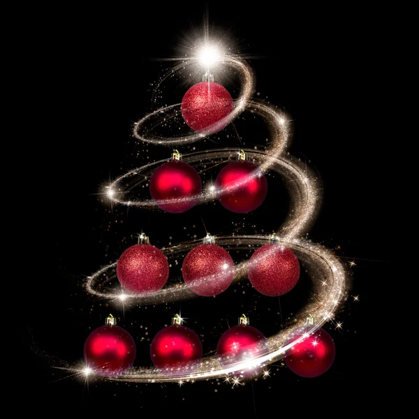 Рождественские и новогодние украшения в красном и золотом — стоковое фото