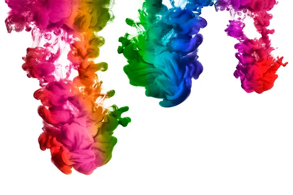 Rainbow of Acrylic Ink in Water. Color Explosion — Stock Photo, Image