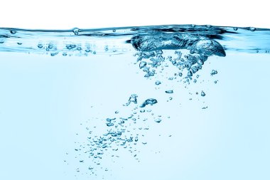 oksijen kabarcıkları. sağlıklı tatlı su