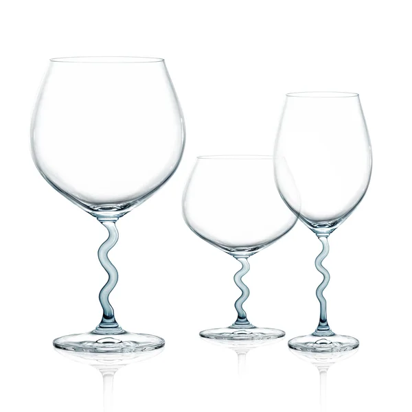 Три стильные чашки изолированы на белом фоне — стоковое фото