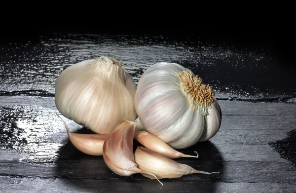 Garlic on a Black Slate