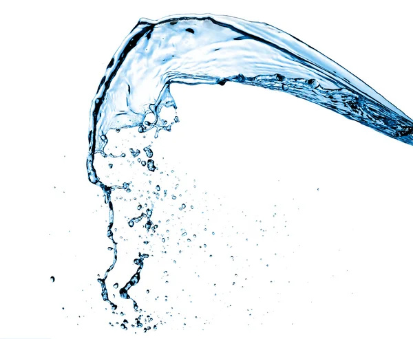 Blue Water Splash isolated on White Background — Stock Photo, Image