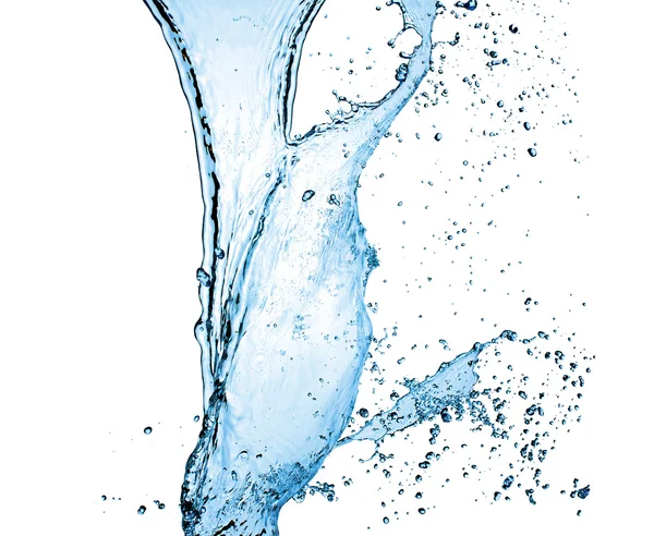 Blue Water Splash isolated on White Background — Stock Photo, Image