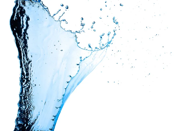 Blue Water Splash isolated on White Background — Stock Photo, Image
