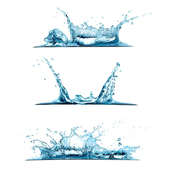 Conjunto de respingos de água — Fotografia de Stock