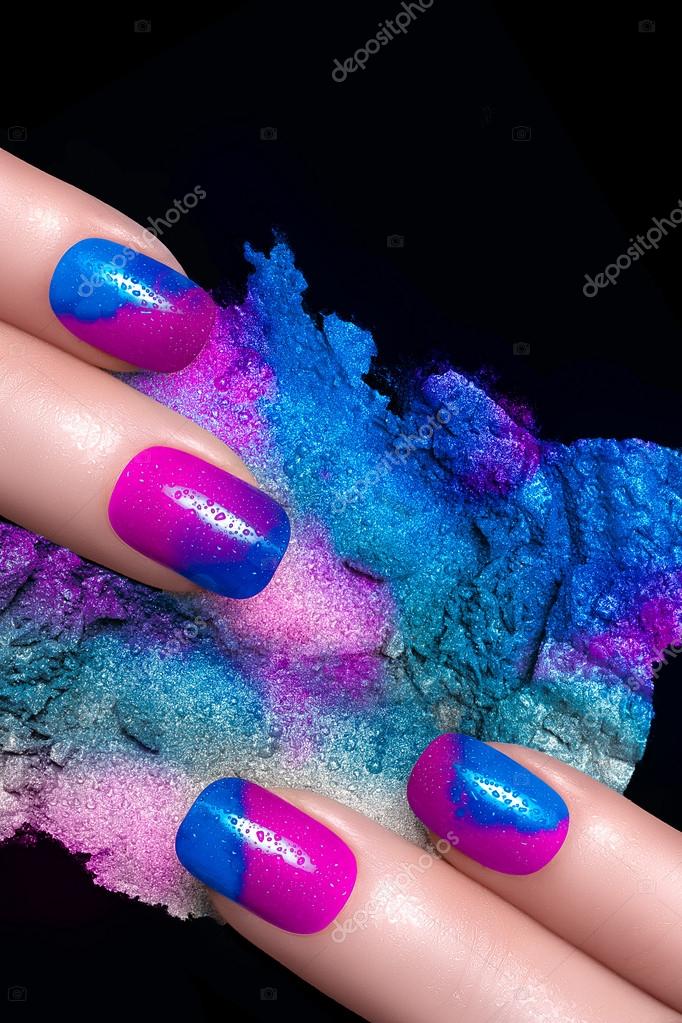 ADJD Best Nail Art Designs and nail polishes black & sky blue black, sky  blue - Price in India, Buy ADJD Best Nail Art Designs and nail polishes  black & sky blue
