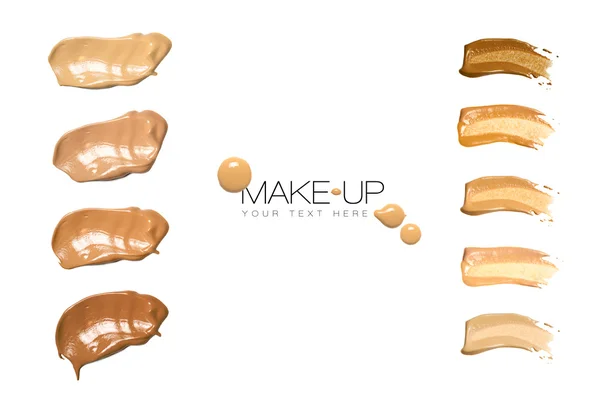 Color Swatches Foundation Makeup — Stock Photo, Image