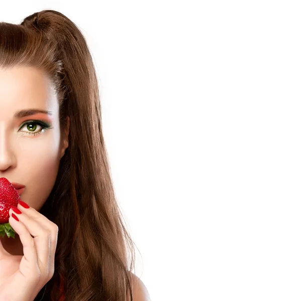 Sweet and Health. Strawberry Kiss — Stock Photo, Image