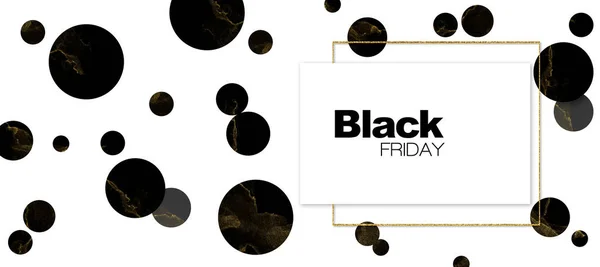 Black Friday Sale Banner Con Brillo Dorado Lunares Sobre Fondo —  Fotos de Stock