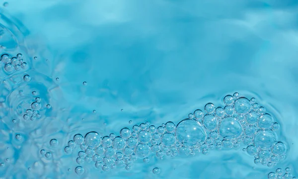 Transparent Water Bubbles Forming Background Pattern Fresh Cool Blue Water —  Fotos de Stock