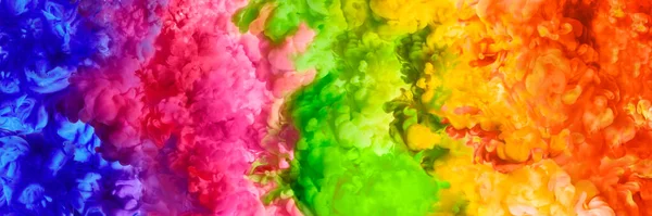 Ink Water Rainbow Colors Colorful Background — Stock Photo, Image