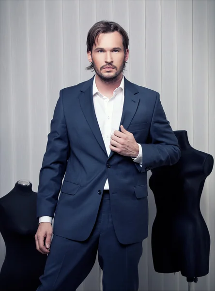 Fashionable Man in Suit — Stock Photo, Image