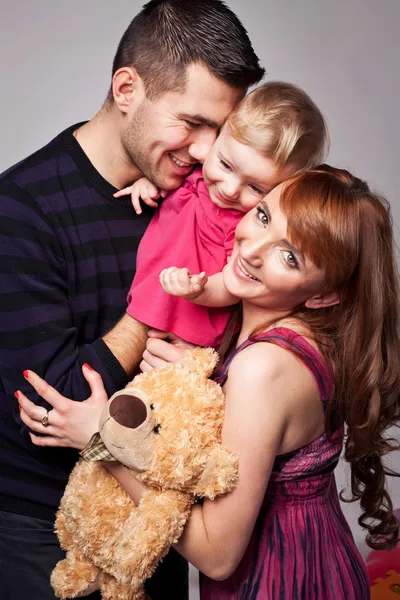 Portrait of a playful family — Stock Photo, Image